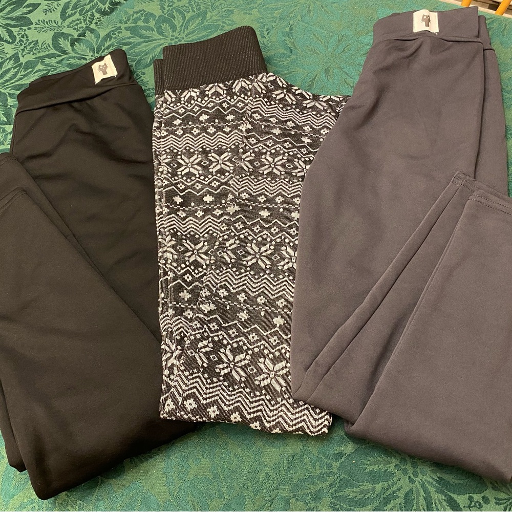 Women’s fleece lined leggings, set of 3